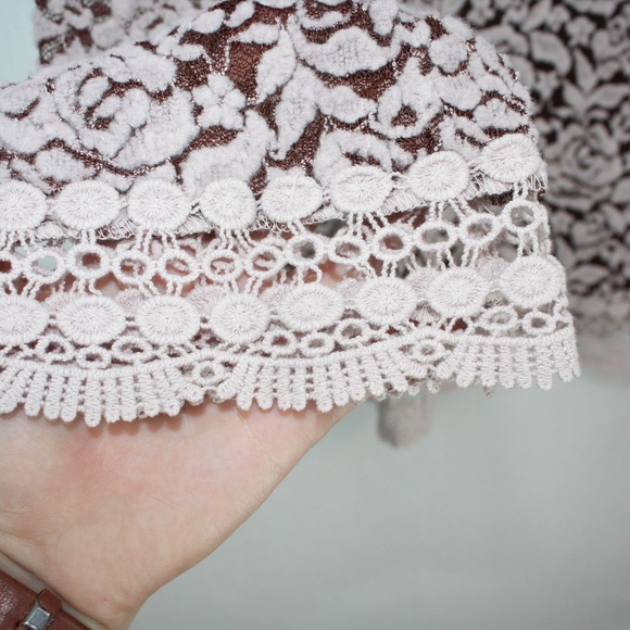 Hannah Sheer Velvet Rose Long Sleeve Blouse, sz: M - Picture 4 of 8